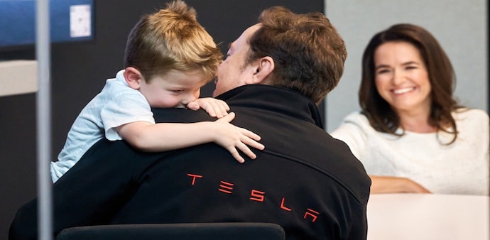 Elon Musk with his son meeting Hungarian president Elon Musk with his son meeting Hungarian president