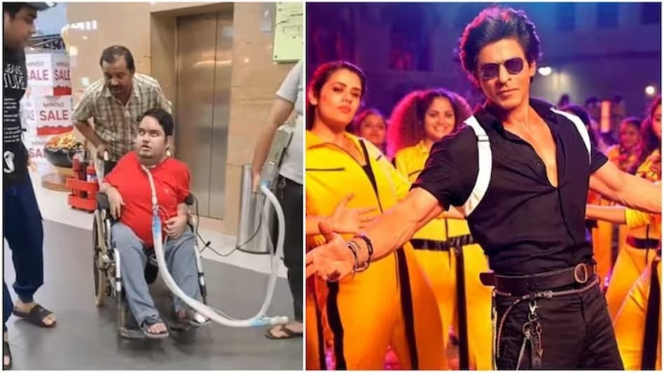 The video shared on X (formerly Twitter) shows Farooqi sitting on a wheelchair while he enjoys the film. The video shared on X (formerly Twitter) shows Farooqi sitting on a wheelchair while he enjoys the film.