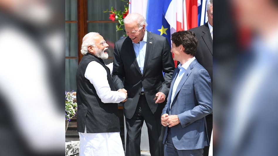 PM Modi, US President Joe Biden, Canadian PM Justin Trudeau in 2022 PM Modi, US President Joe Biden, Canadian PM Justin Trudeau in 2022