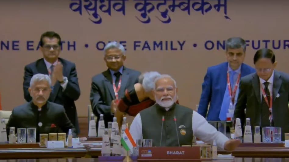 Prime Minister Narendra Modi announced that G20 members have arrived at a consensus to adopt the 'Delhi Declaration' Prime Minister Narendra Modi announced that G20 members have arrived at a consensus to adopt the 'Delhi Declaration'