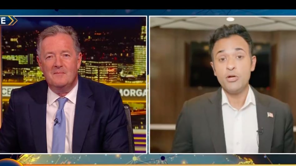 GOP presidential hopeful Vivek Ramaswamy talks to English broadcaster Piers Morgan GOP presidential hopeful Vivek Ramaswamy talks to English broadcaster Piers Morgan