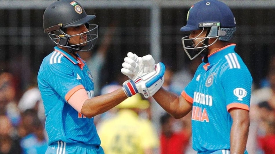 Shubman Gill and Shreyas Iyer scored a 200-run partnership for the second wicket against Australia Shubman Gill and Shreyas Iyer scored a 200-run partnership for the second wicket against Australia