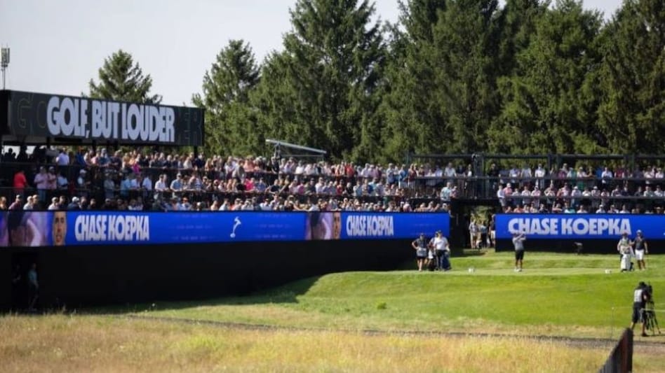 Packed galleries have greeted players at the ongoing LIV Golf Chicago at the Rich Harvest Farms course at Sugar Grove, near the Windy City. Image courtesy livgolf.com. Packed galleries have greeted players at the ongoing LIV Golf Chicago at the Rich Harvest Farms course at Sugar Grove, near the Windy City. Image courtesy livgolf.com.