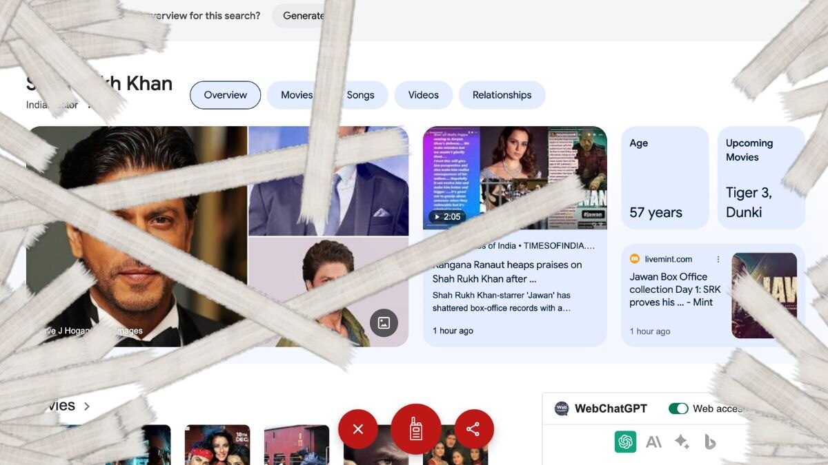 Jawan Google Search results yields bandages and 'Ready' in Shah Rukh's voice Jawan Google Search results yields bandages and 'Ready' in Shah Rukh's voice