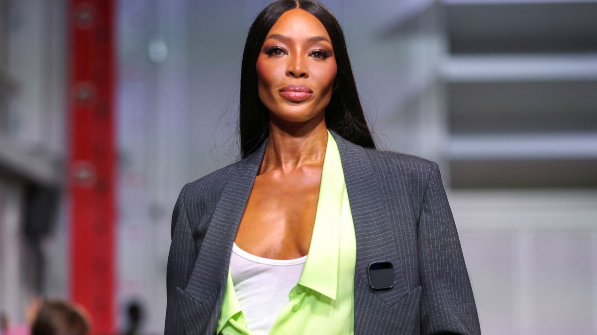 Naomi Campbell presents a creation by designers Sebastien Meyer and Arnaud Vaillant as part of their Spring/Summer 2024 Women's ready-to-wear collection show for fashion brand Coperni during Paris Fashion Week Naomi Campbell presents a creation by designers Sebastien Meyer and Arnaud Vaillant as part of their Spring/Summer 2024 Women's ready-to-wear collection show for fashion brand Coperni during Paris Fashion Week