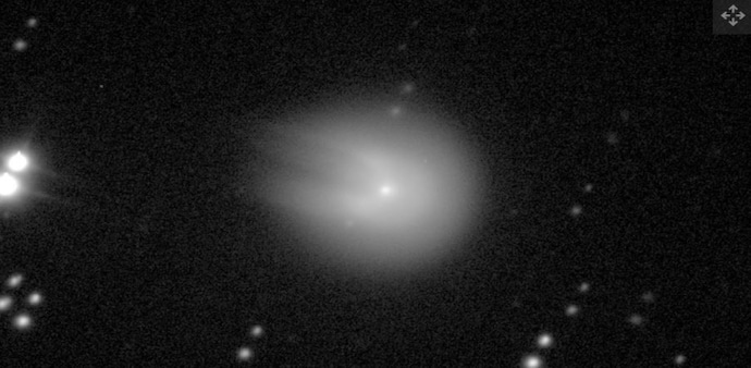 Comets are large objects made of dust and ice that orbit the Sun. (Image: Comet Chasers/Richard Miles) Comets are large objects made of dust and ice that orbit the Sun. (Image: Comet Chasers/Richard Miles)