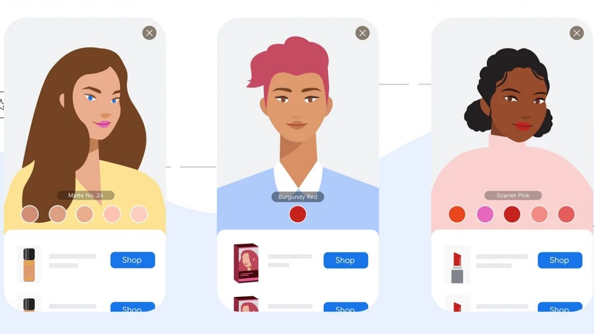 In addition to lips, eyes and foundation, Google is rolling out a new AR beauty category: hair colour. In addition to lips, eyes and foundation, Google is rolling out a new AR beauty category: hair colour.
