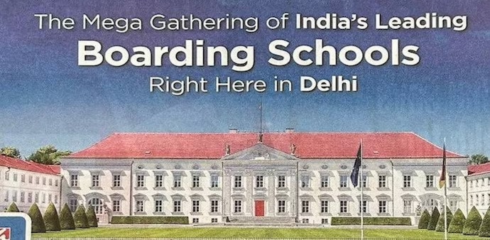After finding that ad in a Delhi newspaper, Ackermann pointed out the error and shared on a post via his social media account on X (formerly Twitter). He said the purported building in the ad is not a boarding school After finding that ad in a Delhi newspaper, Ackermann pointed out the error and shared on a post via his social media account on X (formerly Twitter). He said the purported building in the ad is not a boarding school