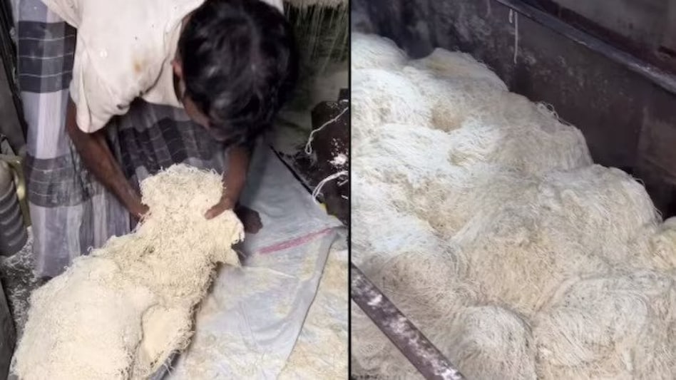 The video, which has gained widespread attention on the social media platform, unveils the inner workings of a noodle manufacturing factory in Kolkata The video, which has gained widespread attention on the social media platform, unveils the inner workings of a noodle manufacturing factory in Kolkata