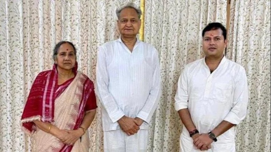Rajasthan Chief Minister Ashok Gehlot with his son Vaibhav Gehlot Rajasthan Chief Minister Ashok Gehlot with his son Vaibhav Gehlot