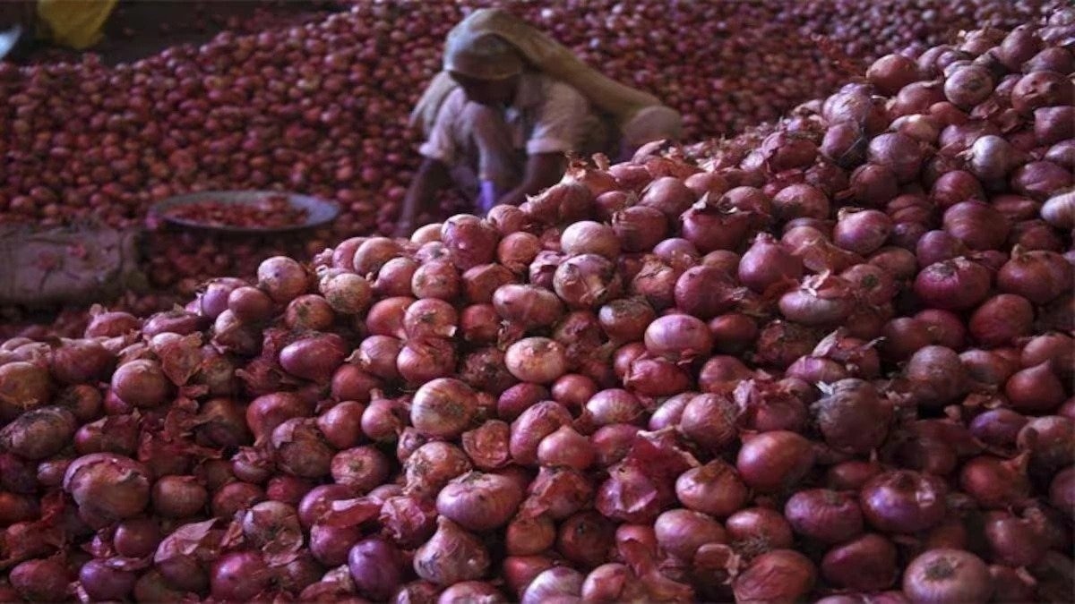 The retail price of onions in India has increased by 57 per cent in the past year, to Rs 47 per kg. The retail price of onions in India has increased by 57 per cent in the past year, to Rs 47 per kg.