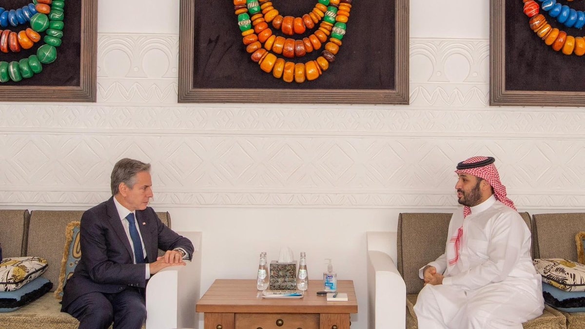 “Saudi Crown Prince Mohammed bin Salman and I met today in Riyadh and discussed the Hamas terrorist attacks on Israel,” Blinken wrote on X. “Saudi Crown Prince Mohammed bin Salman and I met today in Riyadh and discussed the Hamas terrorist attacks on Israel,” Blinken wrote on X.