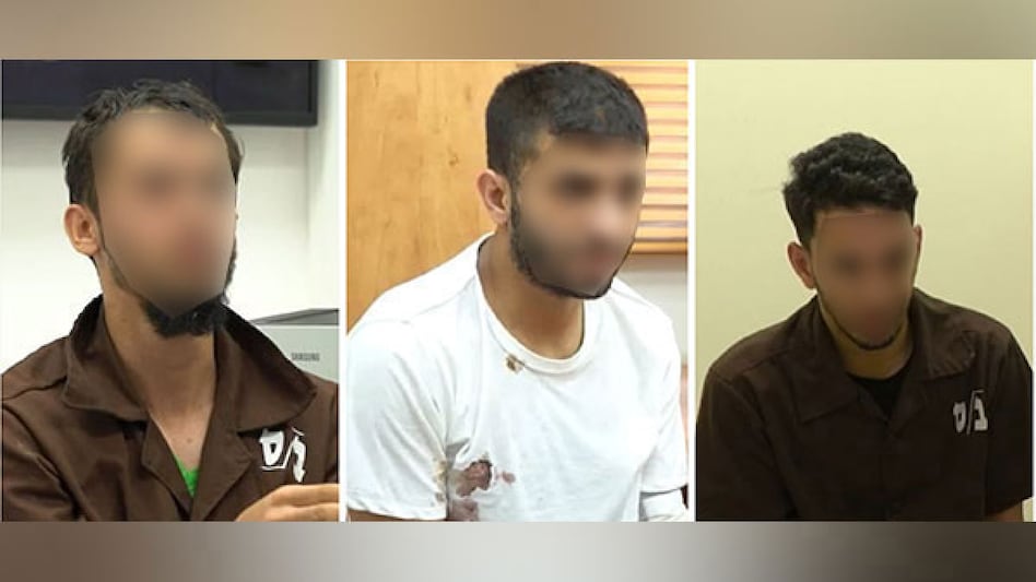 The Hamas militants featured in the video. (Image source: ISA) The Hamas militants featured in the video. (Image source: ISA)