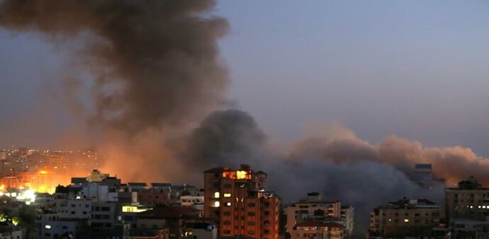Israel is bombing Gaza following attack from Hamas Israel is bombing Gaza following attack from Hamas