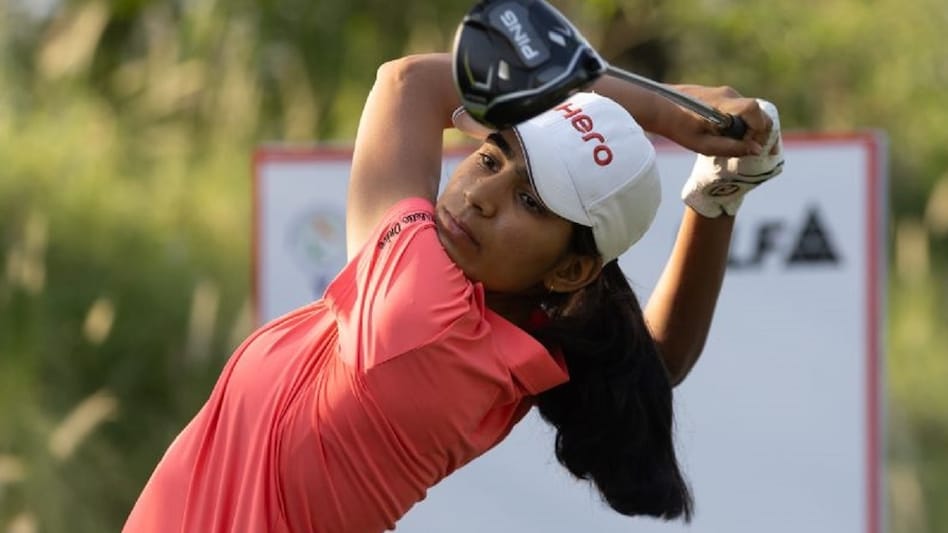 India's Diksha Dagar in action on day one of the Hero Women's Indian Open 2023 at the DLF Golf and Country Club in Gurgaon on Thursday. Image courtesy Ladies European Tour. India's Diksha Dagar in action on day one of the Hero Women's Indian Open 2023 at the DLF Golf and Country Club in Gurgaon on Thursday. Image courtesy Ladies European Tour.