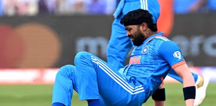 Hardik Pandya twisted his left ankle during the match against Bangladesh in Pune in the ODI World Cup 2023 played last week. Hardik Pandya twisted his left ankle during the match against Bangladesh in Pune in the ODI World Cup 2023 played last week.