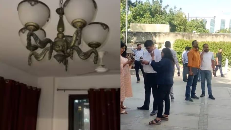 People rush out of houses, offices as earthquake tremors hit Delhi-NCR; fans, chandeliers seen shaking People rush out of houses, offices as earthquake tremors hit Delhi-NCR; fans, chandeliers seen shaking