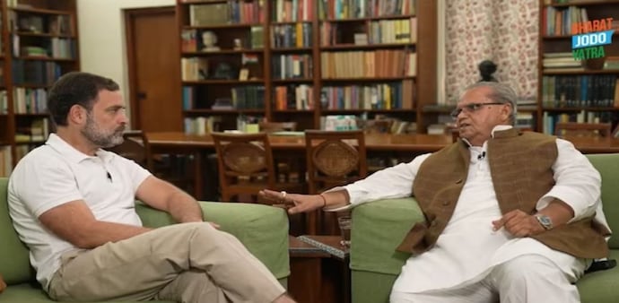 Former Congress chief Rahul Gandhi in conversation with Satya Pal Malik Former Congress chief Rahul Gandhi in conversation with Satya Pal Malik