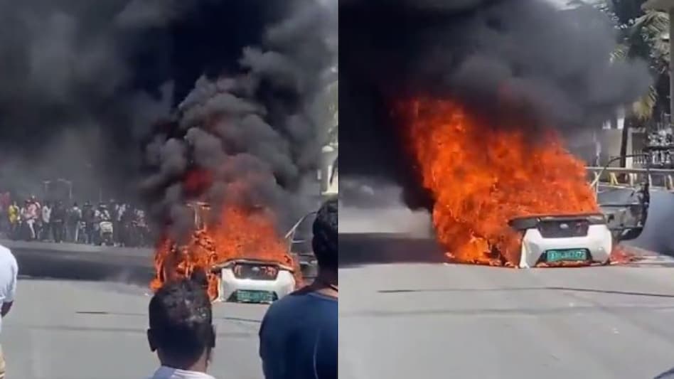 No casualties have been reported due to the fire and the reason behind the blaze is yet to be ascertained. No casualties have been reported due to the fire and the reason behind the blaze is yet to be ascertained.