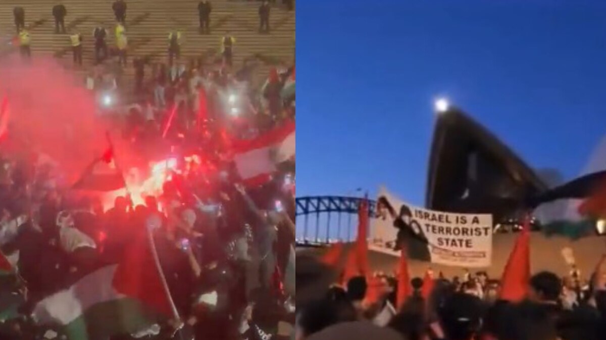 The pro-Palestine protestors also set Israeli flags ablaze during the course of this protest, according to yet another video from the protest The pro-Palestine protestors also set Israeli flags ablaze during the course of this protest, according to yet another video from the protest