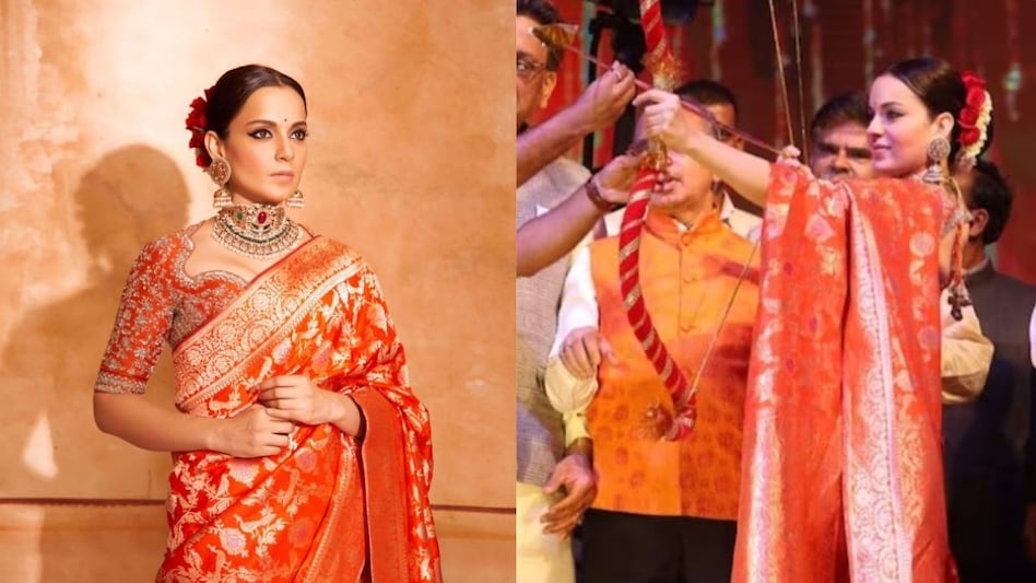 Kangana Ranaut on Tuesday performed the Ravan Dahan at New Delhi's famed Lav Kush Ramleela on the occasion of Dussehra 2023 Kangana Ranaut on Tuesday performed the Ravan Dahan at New Delhi's famed Lav Kush Ramleela on the occasion of Dussehra 2023