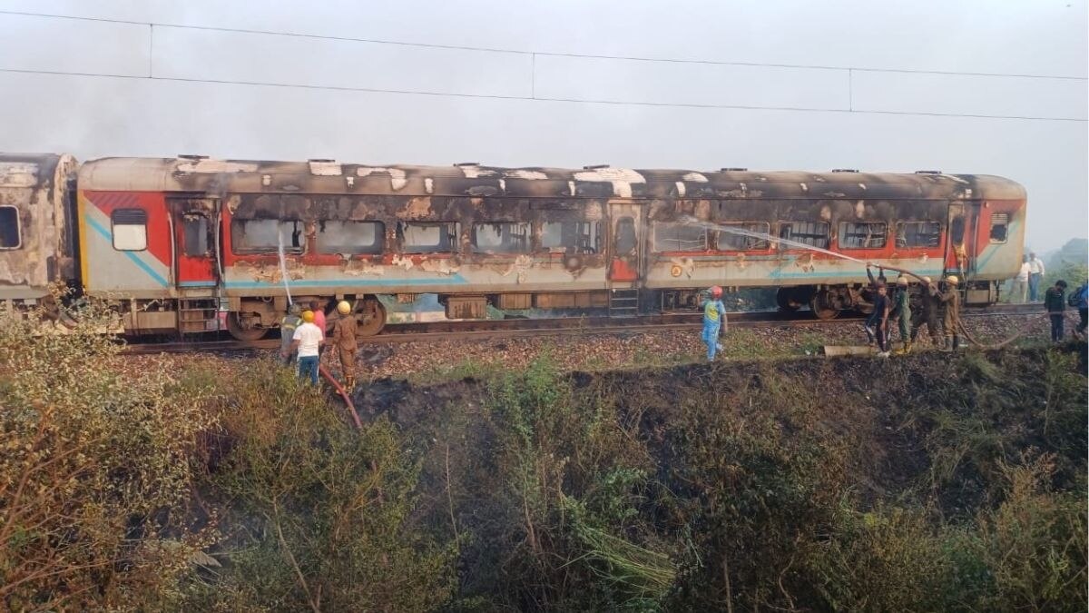 Watch: Two coaches of Patalkot Express train catch fire in Agra, 9 injured