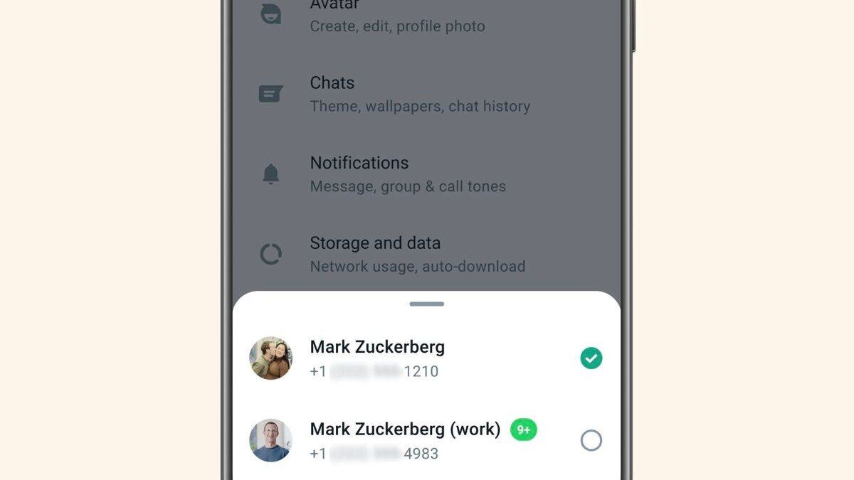 WhatsApp now allows users to use two accounts on one phone within the app