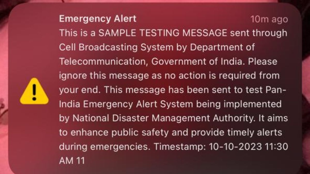 Emergency Alert testing message Emergency Alert testing message