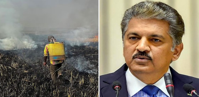 Anand Mahindra has offered a solution to help tackle the issue of stubble burning in India Anand Mahindra has offered a solution to help tackle the issue of stubble burning in India