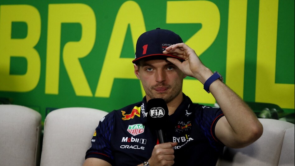 Formula One F1 - Brazilian Grand Prix - Jose Carlos Pace Circuit, Sao Paulo, Brazil - November 2, 2023 Red Bull's Max Verstappen during a press conference ahead of the Brazilian Grand Prix Formula One F1 - Brazilian Grand Prix - Jose Carlos Pace Circuit, Sao Paulo, Brazil - November 2, 2023 Red Bull's Max Verstappen during a press conference ahead of the Brazilian Grand Prix