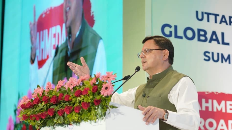 Uttarakhand Chief Minister Pushkar Singh Dhami held a roadshow in Ahmedabad on November 1 Uttarakhand Chief Minister Pushkar Singh Dhami held a roadshow in Ahmedabad on November 1
