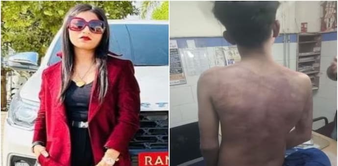 Nilesh Dalsaniya, a 21-year-old Dalit man, was forced to hold footwear in his mouth for allegedly asking for the pending salary. Nilesh Dalsaniya, a 21-year-old Dalit man, was forced to hold footwear in his mouth for allegedly asking for the pending salary.