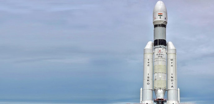 An LVM3 rocket carrying Chandrayaan 3 (Image: PTI) An LVM3 rocket carrying Chandrayaan 3 (Image: PTI)