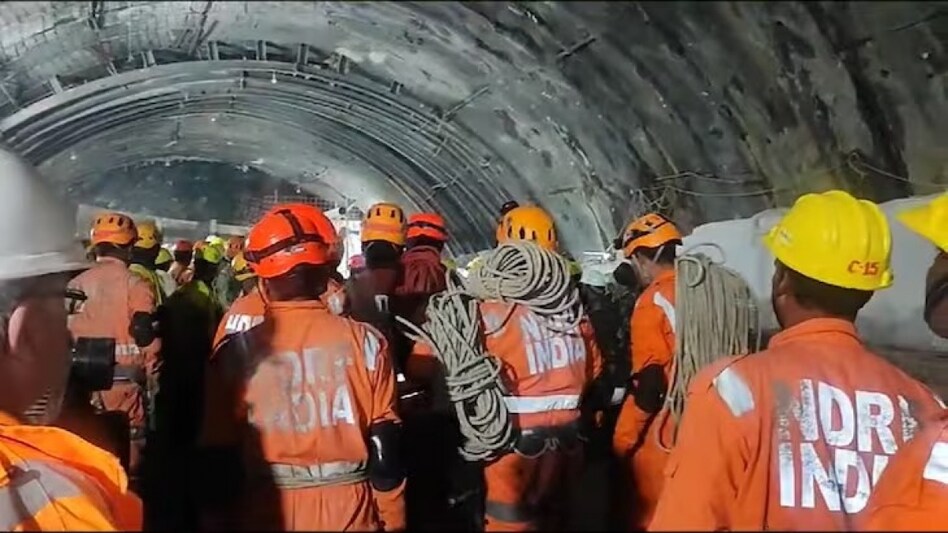 Five trapped workers evacuated from the tunnel in Uttarkashi Five trapped workers evacuated from the tunnel in Uttarkashi