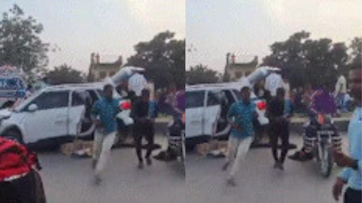 WATCH: People loot alcohol bottles from car after it crashes on highway in Bihar; video goes viral
