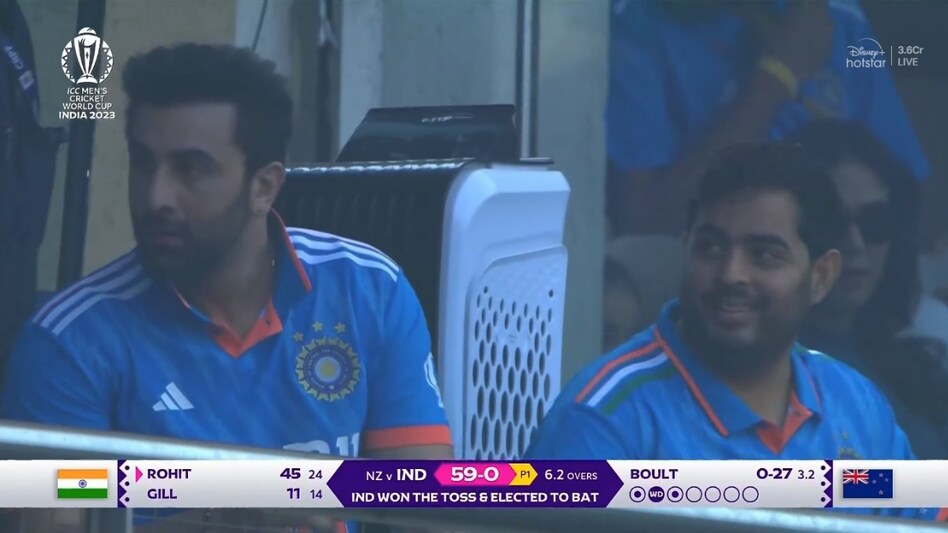 "I watched MS Dhoni lifting the trophy here at the Wankhede in 2011. Hopefully, Virat Kohli and Rohit Sharma play well today,” said Ranbir Kapoor "I watched MS Dhoni lifting the trophy here at the Wankhede in 2011. Hopefully, Virat Kohli and Rohit Sharma play well today,” said Ranbir Kapoor
