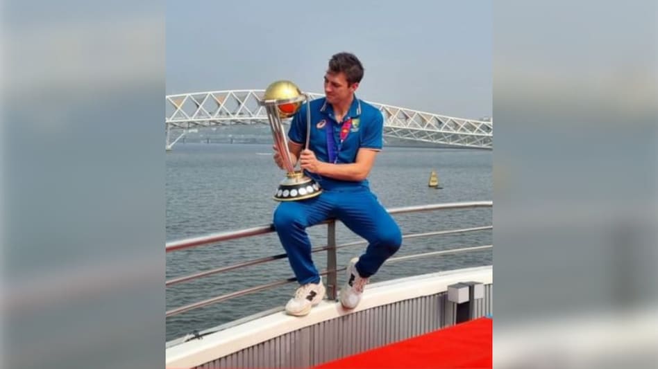 Pat Cummins with ICC World Cup 2023 Pat Cummins with ICC World Cup 2023