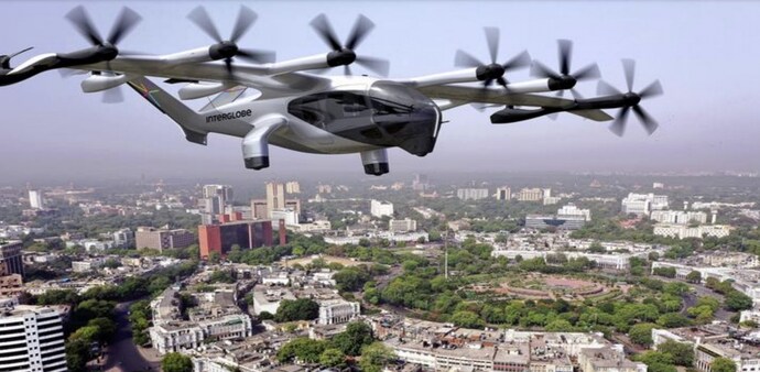 Image depicting simulated air taxi flight Image depicting simulated air taxi flight