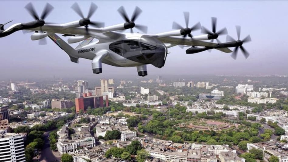 Image depicting simulated air taxi flight Image depicting simulated air taxi flight