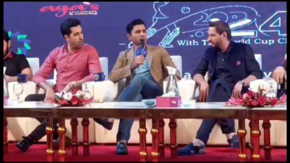 Shahid Afridi and Umar Gul, who were sitting right next to Abdul Razzaq, were also seen smiling and clapping. Shahid Afridi and Umar Gul, who were sitting right next to Abdul Razzaq, were also seen smiling and clapping.