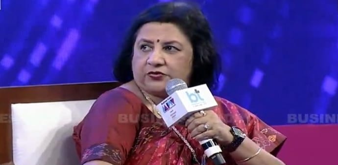 Arundhati Bhattacharya at Business Today’s 20th edition of the Most Powerful Women in Business event on Friday in Mumbai. Arundhati Bhattacharya at Business Today’s 20th edition of the Most Powerful Women in Business event on Friday in Mumbai.