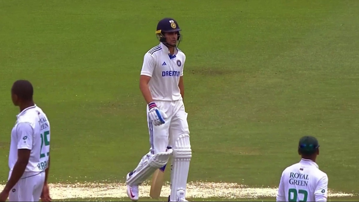 Shubhman Gill was bowled out by SA's Nandre Burger Shubhman Gill was bowled out by SA's Nandre Burger