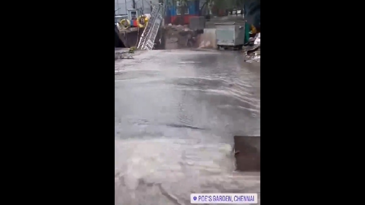 'If this is the state of Poes Garden...': Road collapse in Chennai's posh locality shows city's flood-related damage 'If this is the state of Poes Garden...': Road collapse in Chennai's posh locality shows city's flood-related damage