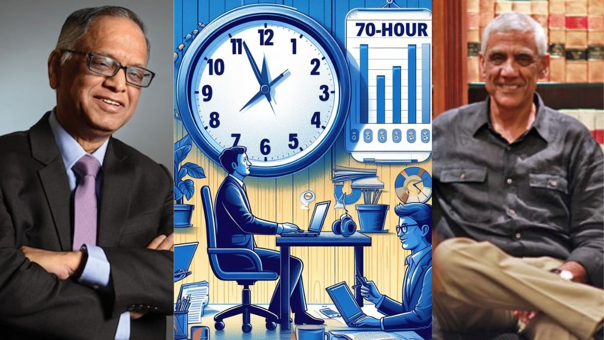 Infosys co-founder Narayana Murthy and Sun Microsystems co-founder Vinod Khosla believe India should have 70-hour work week Infosys co-founder Narayana Murthy and Sun Microsystems co-founder Vinod Khosla believe India should have 70-hour work week