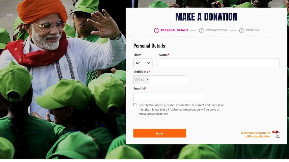 DonateforDesh.org is redirecting the visitor to the BJP donation page DonateforDesh.org is redirecting the visitor to the BJP donation page