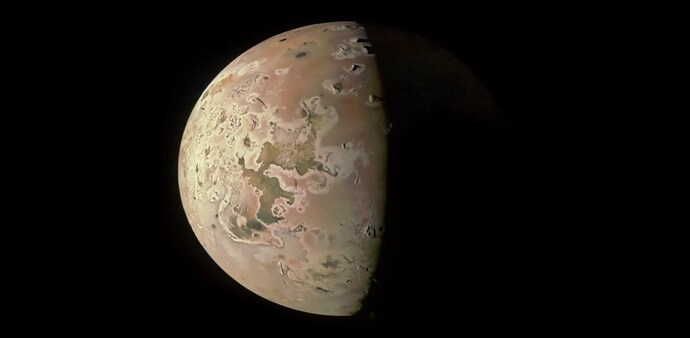 JunoCam image of Io (credit:NASA) JunoCam image of Io (credit:NASA)