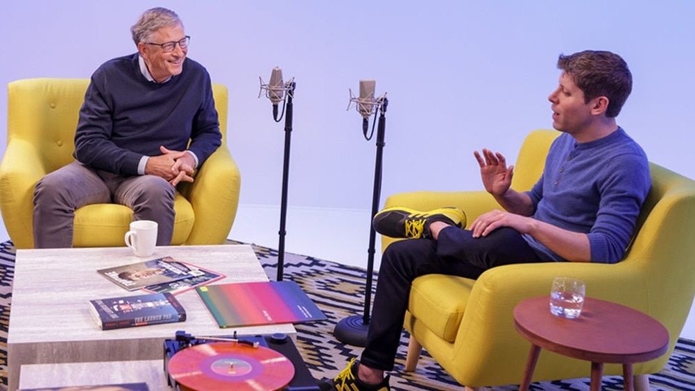 Bill Gates and Sam Altman Bill Gates and Sam Altman