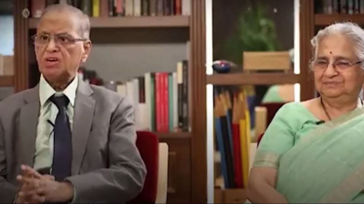 Narayana Murthy’s wife emphasised on the joy and passion one should find in their work, likening it to being on holiday when one truly enjoys their profession. Narayana Murthy’s wife emphasised on the joy and passion one should find in their work, likening it to being on holiday when one truly enjoys their profession.