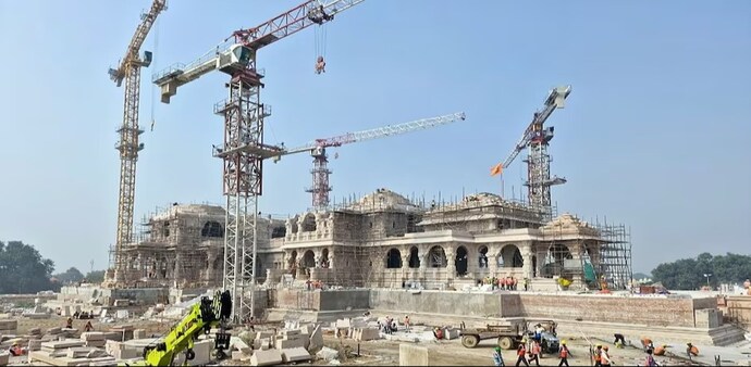 The Ram temple complex in Ayodhya has been built in the traditional Nagara style, and will be 380 feet in length (east-west direction), 250 feet in width and 161 feet in height. The Ram temple complex in Ayodhya has been built in the traditional Nagara style, and will be 380 feet in length (east-west direction), 250 feet in width and 161 feet in height.