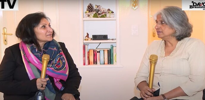 Motwani Jadeja Foundation founder Asha Jadeja Motwani in conversation with Social Entrepreneur Neelam Chhiber Motwani Jadeja Foundation founder Asha Jadeja Motwani in conversation with Social Entrepreneur Neelam Chhiber